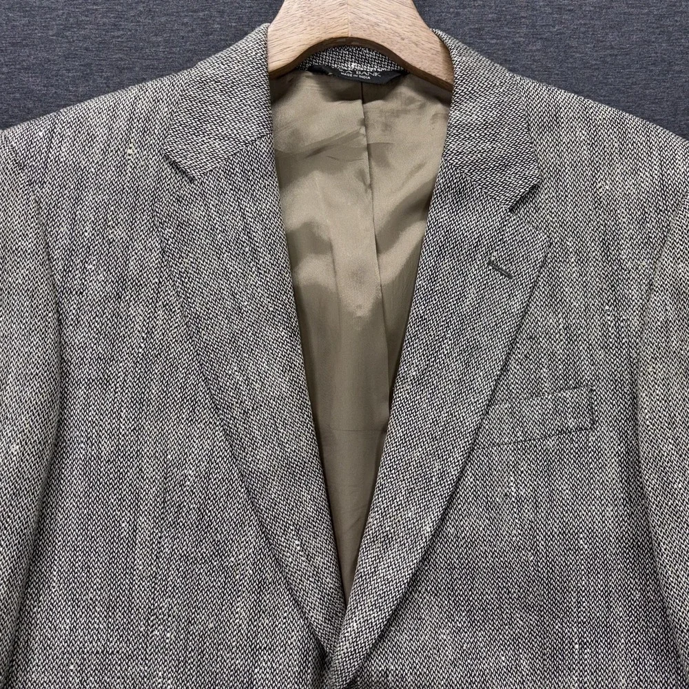 Jos A Bank Blazer Mens 40R Gray Herringbone Silk Tweed Vented Sport Coat Jacket